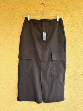 Hunter & Brown Black Cargo Long Pencil Style Skirt NWT Size Small